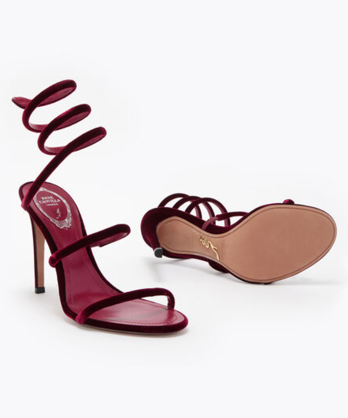 Rene Caovilla Cleo Velvet Sandals