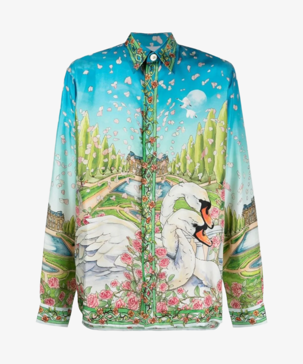 Casablanca L'Amour En Fleur Silk Shirt – THELUXESHOPPER