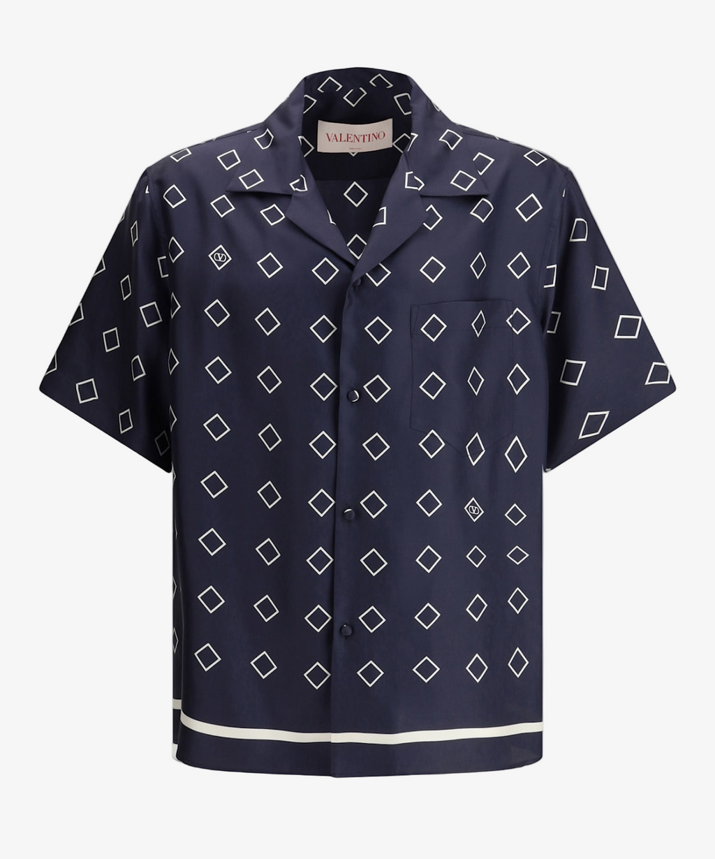 トップス VALENTINO 25SS POPELINE BOWLING SHIRT トップス VALENTINO