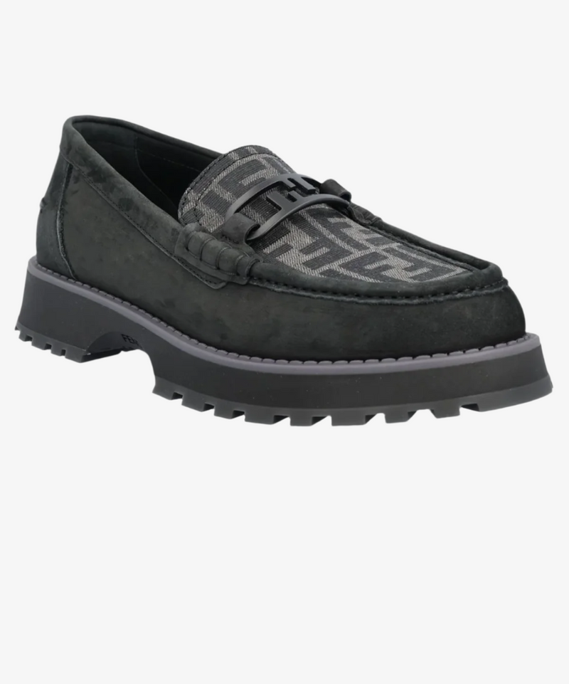 Fendi O'Lock Nubuck Loafers