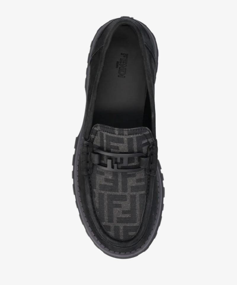 Fendi O'Lock Nubuck Loafers