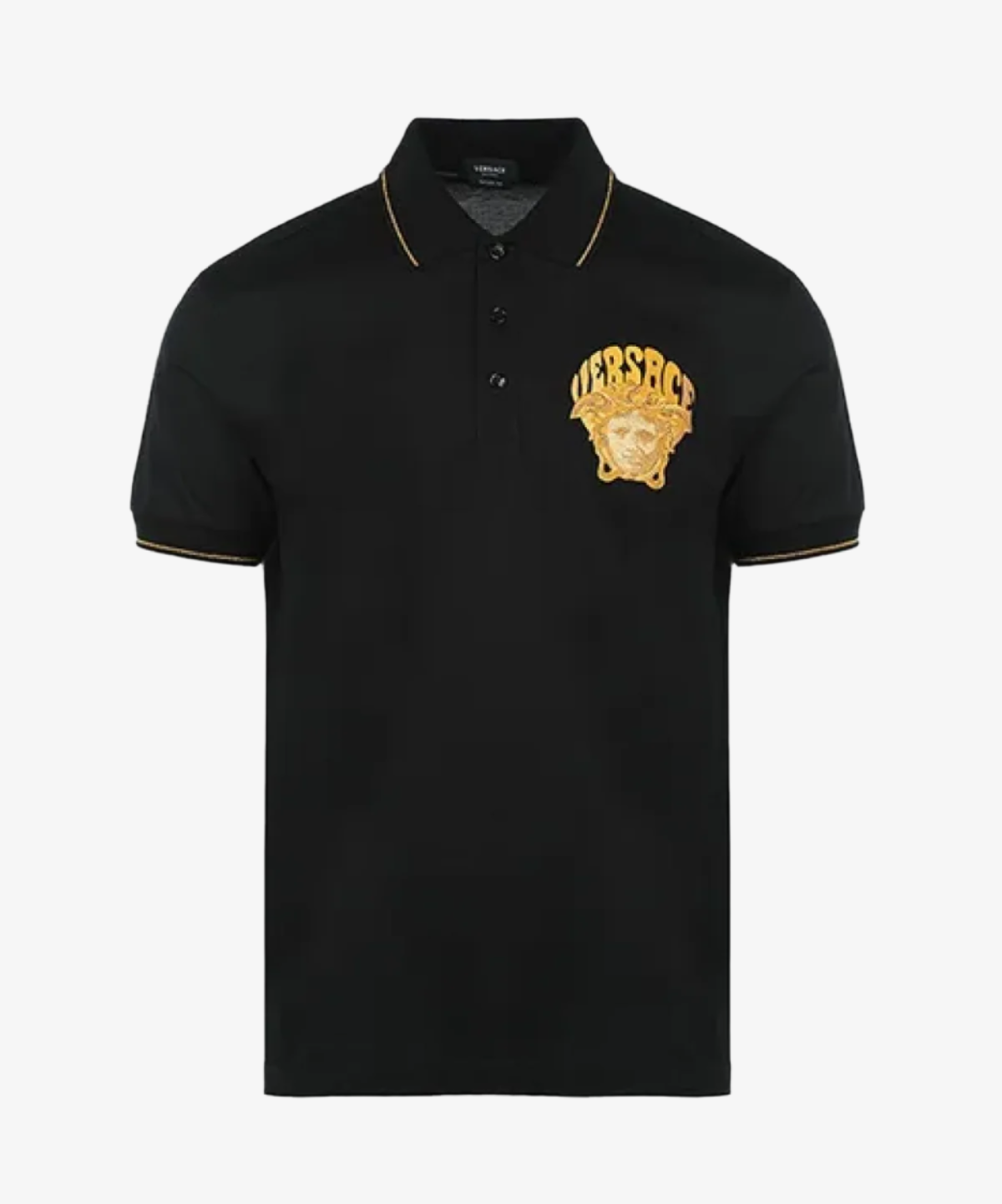 Versace Logo Embroidered Polo