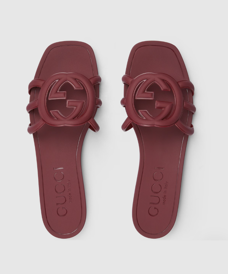 Gucci Interlocking G Rubber Slides