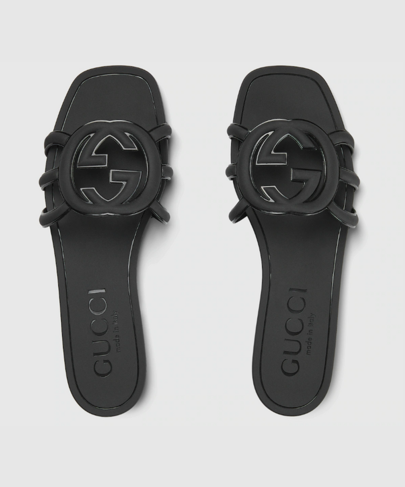 Gucci Interlocking G Rubber Slides