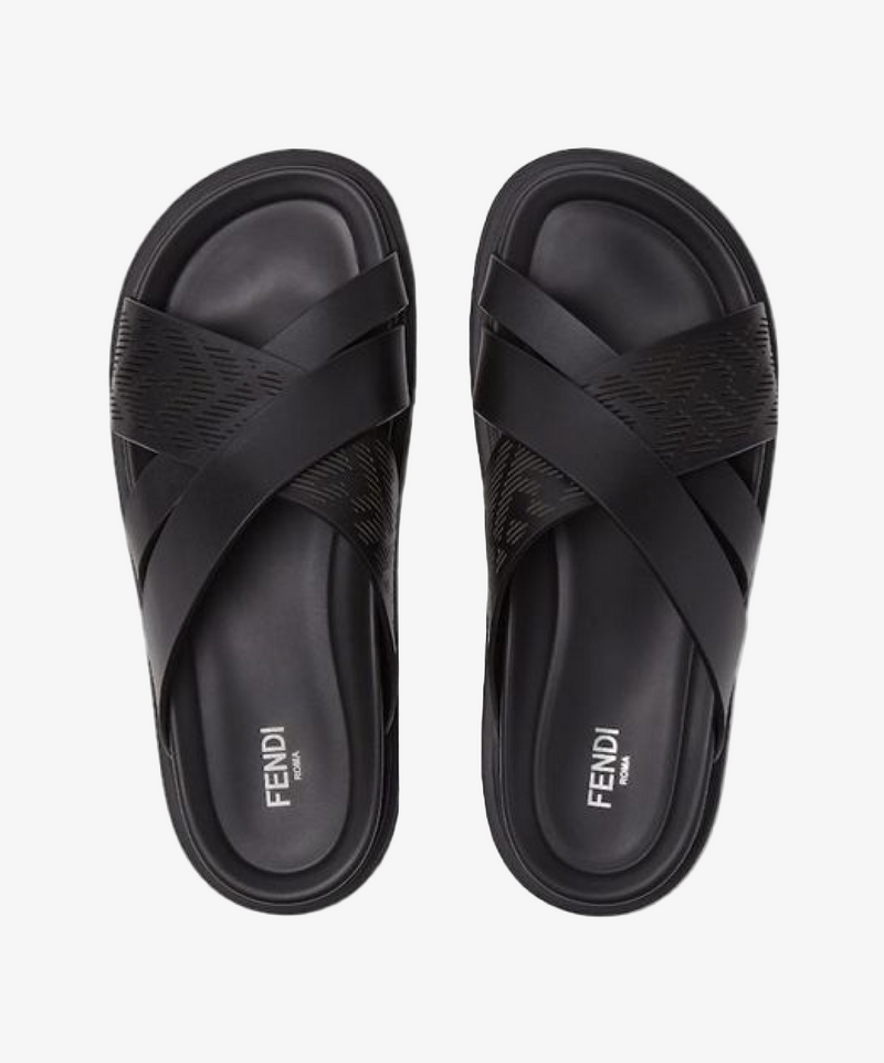 Fendi Laser Cut FF Motif Slides