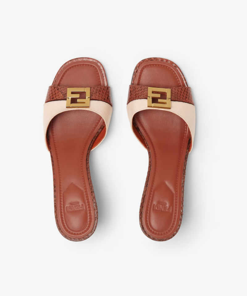 Fendi FFold Mule Snake Skin