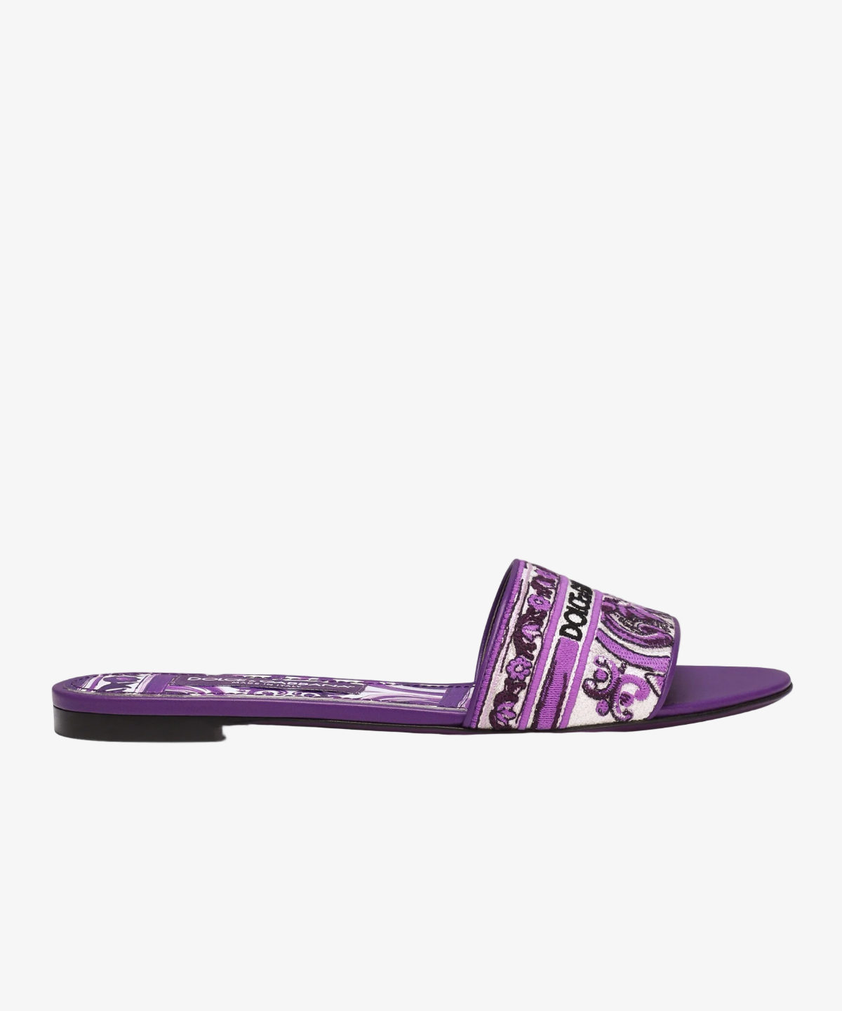 Dolce & Gabbana Maiolica Embroidered Slides