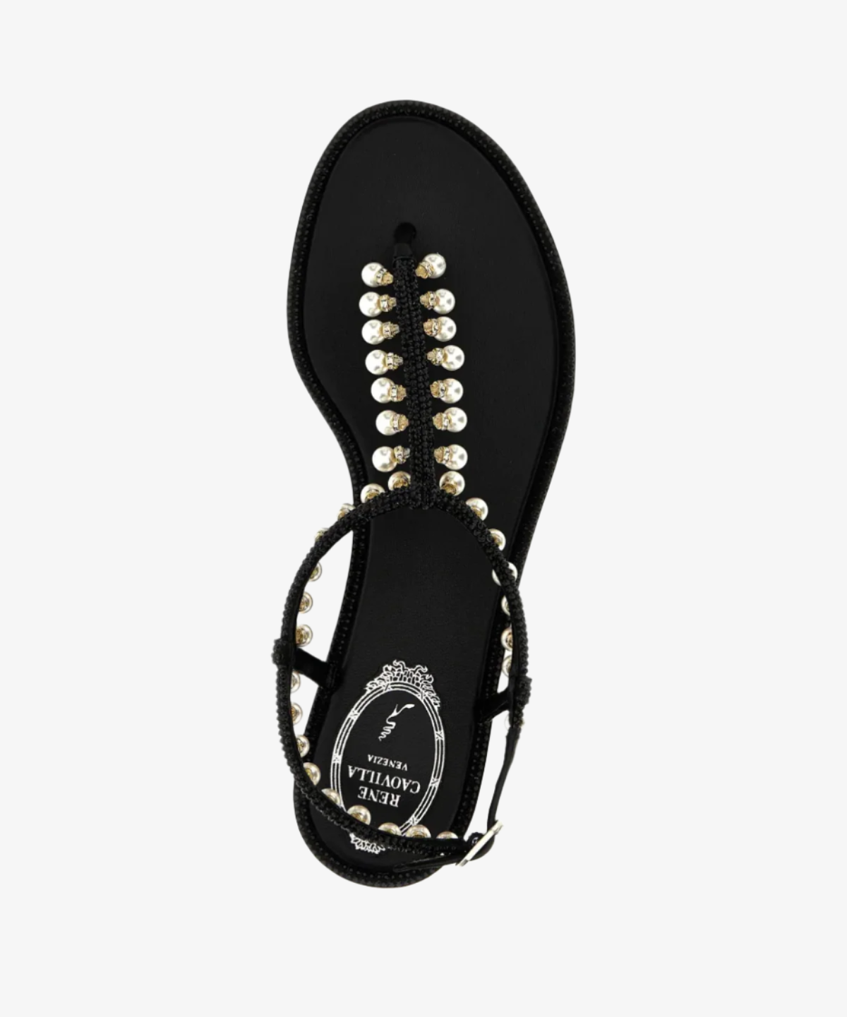 Rene Caovilla Diana Pearl Flat Sandals