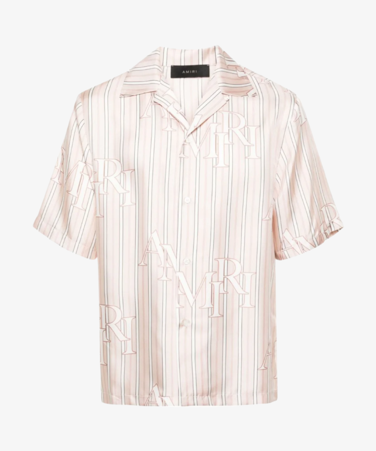 Amiri Striped Logo SS Silk Shirt