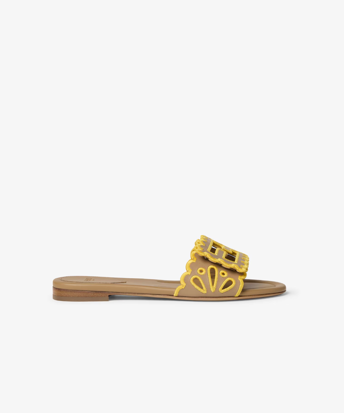 Fendi Scalloped Baguette Slides