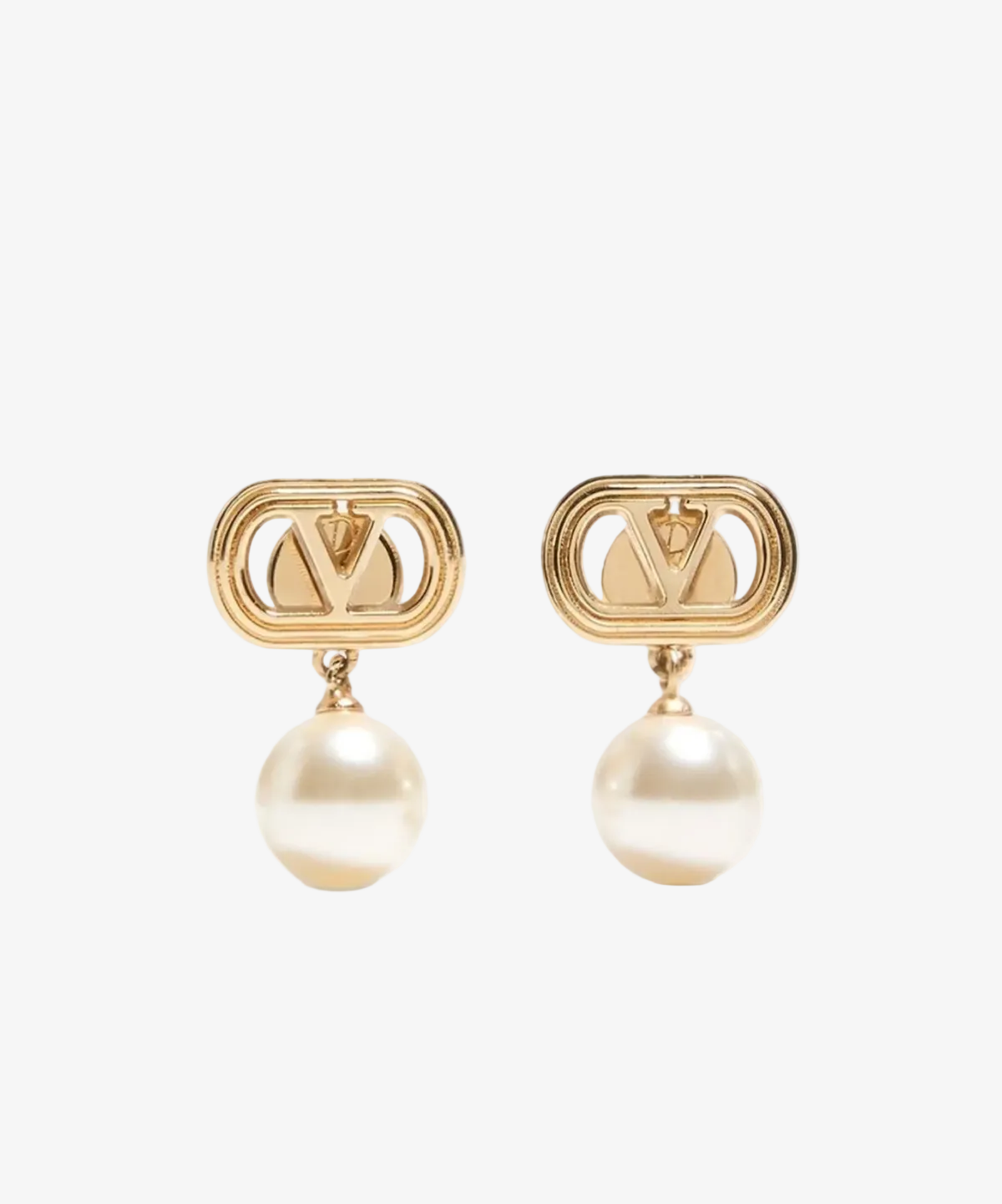 Valentino Vlogo Swarovski Pearl Earrings
