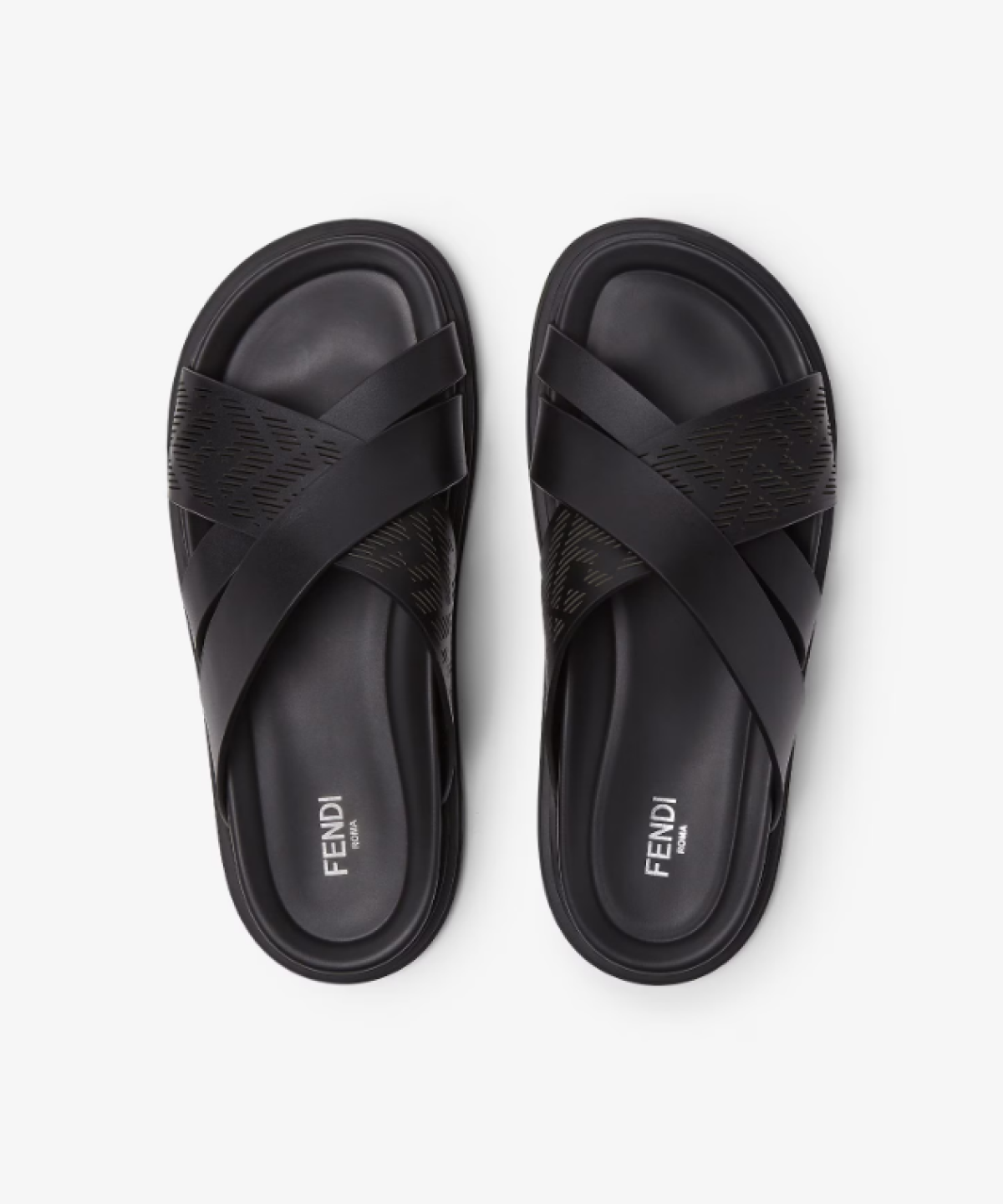 Fendi Laser Cut FF Motif Slides