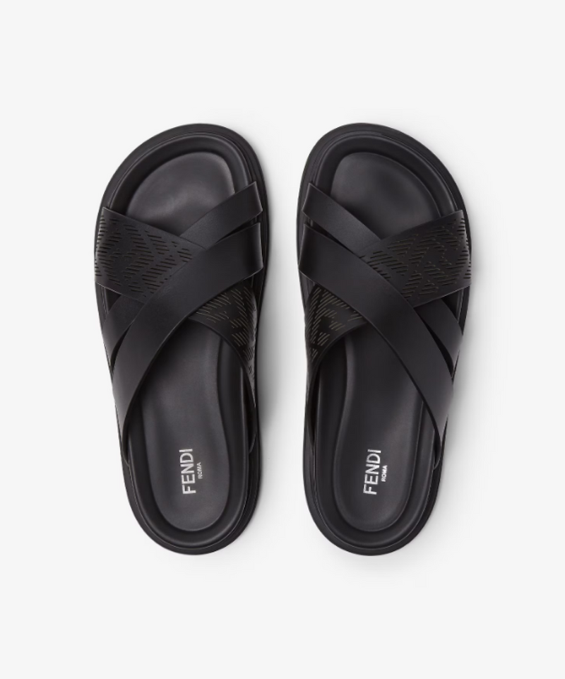 Fendi Laser Cut FF Motif Slides