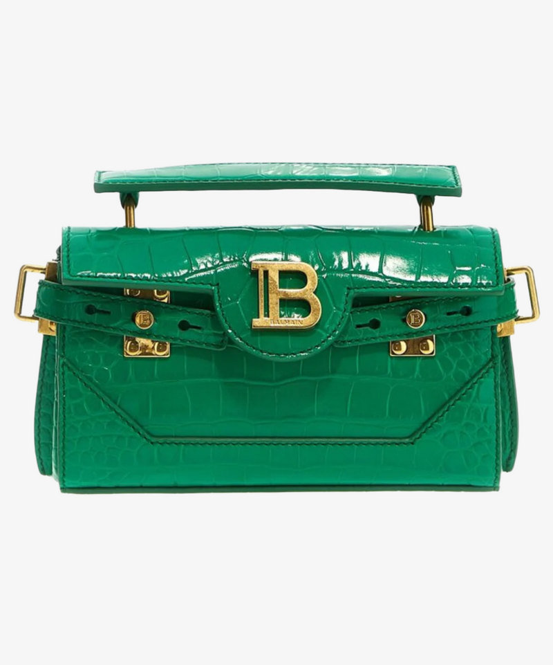 Balmain B-Buzz 19 Croc Embossed Bag - Main Image