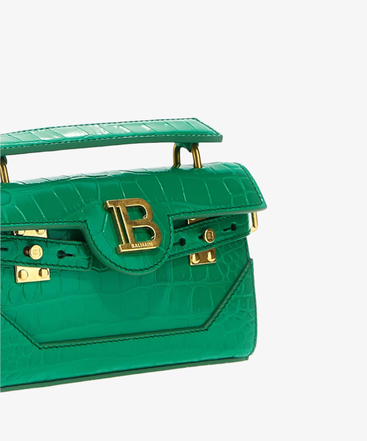 Balmain B-Buzz 19 Croc Embossed Bag