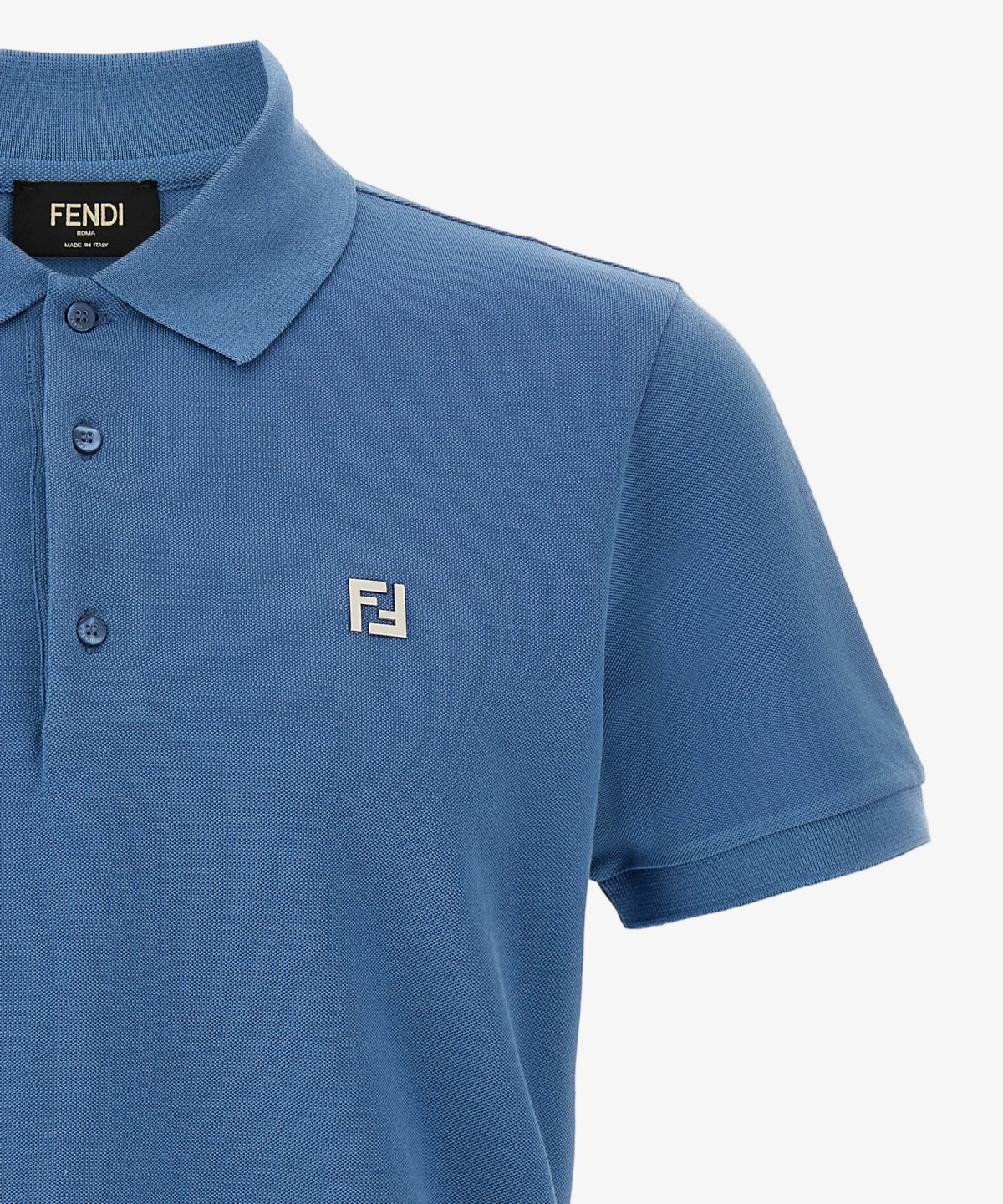 Fendi Metal FF Logo Polo Shirt