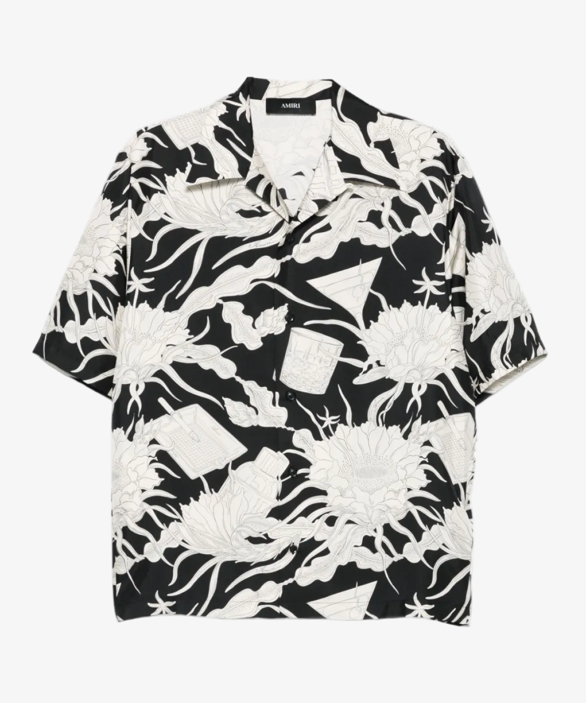 Amiri Floral Bowling SS Silk Shirt