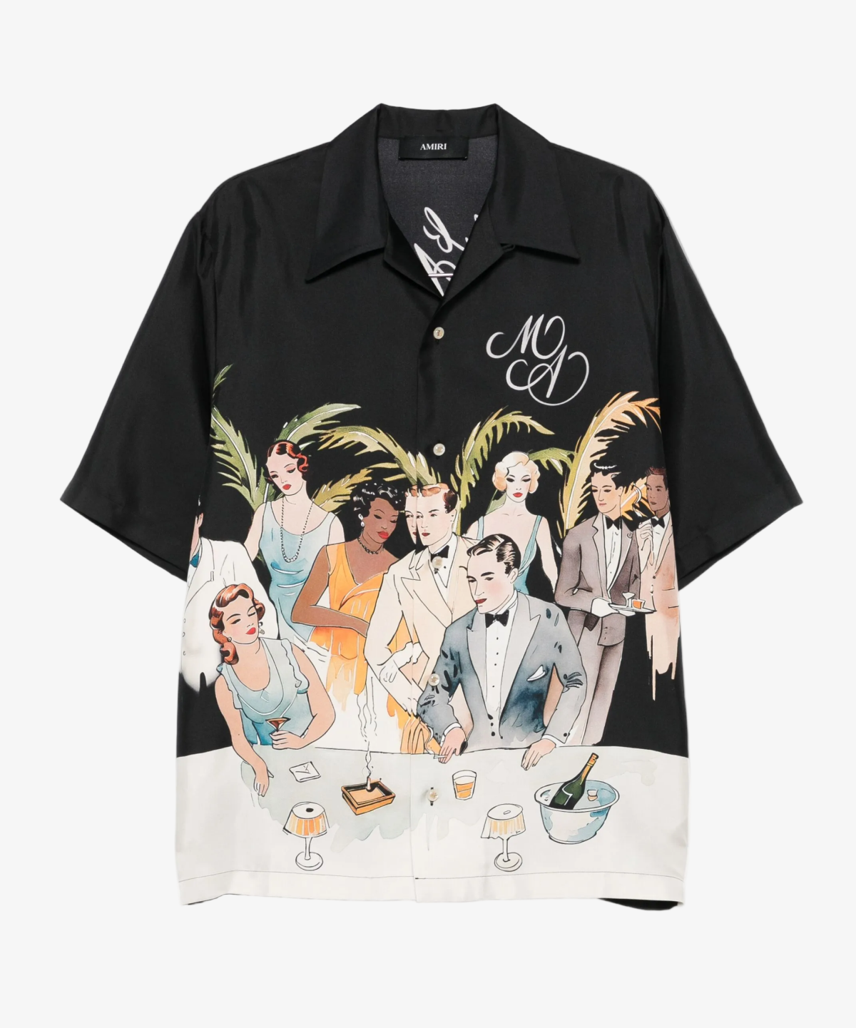 Amiri Bar Scene SS Silk Shirt