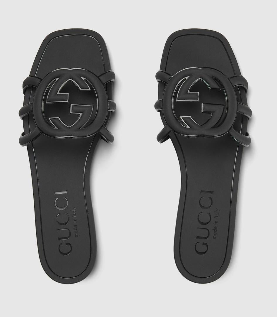 GUCCI LIDO RUBBER SLIDES