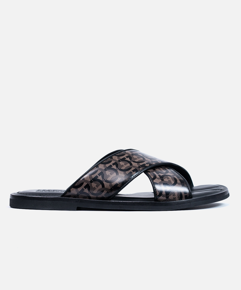 【SALVATORE FERRAGAMO】GANCINI SLIDE SANDALS Laminategancinicrossslides.png