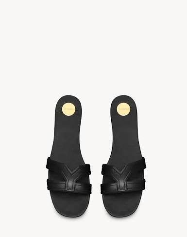 SAINT LAURENT MABROUKA SLIDES/BLACK