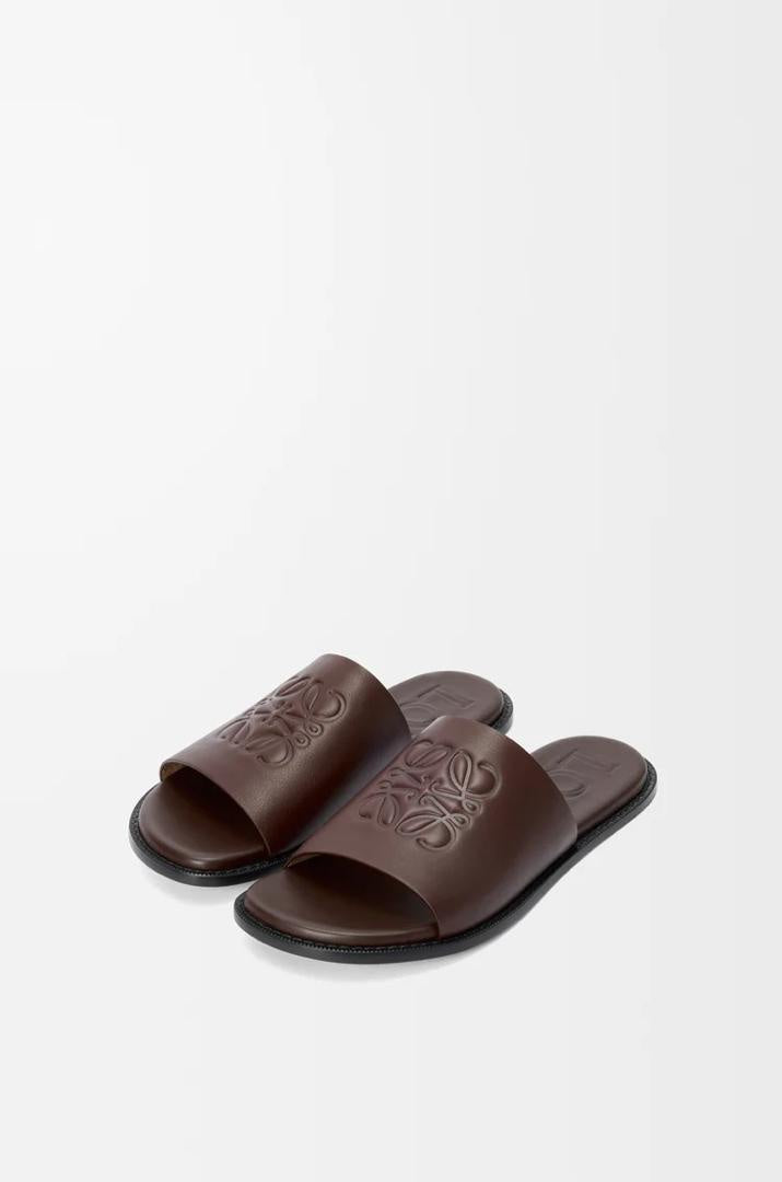 LOEWE FLEX ANAGRAM SLIDES/BORDEAUX