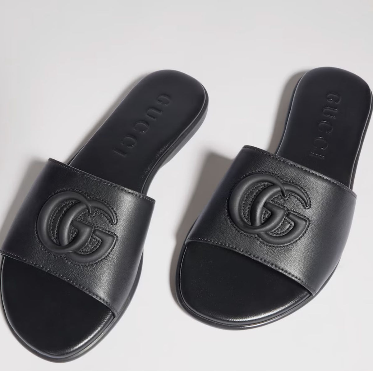 GUCCI MARMONT SLIDES/BLACK