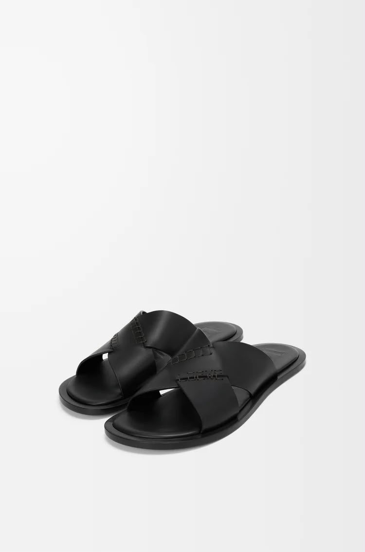 LOEWE FLEX CRISS CROSS SLIDES