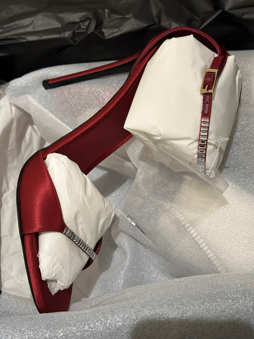 ALEVI NINEL SANDAL/SATIN SCARLET